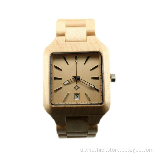 Professional Wooden Watch Manufacture Custom Luxury Wrist Watch For Ladies And Gentlemen